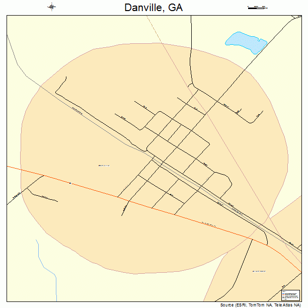 Danville, GA street map