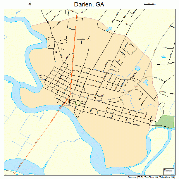 Darien, GA street map