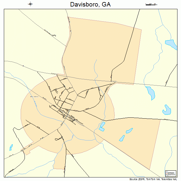 Davisboro, GA street map