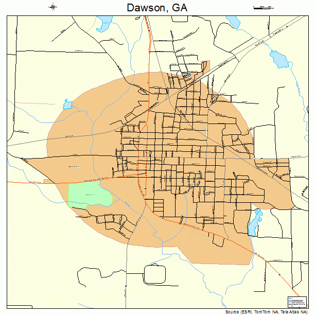 Dawson, GA street map