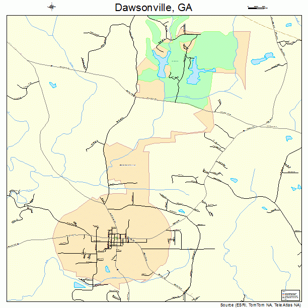 Dawsonville, GA street map