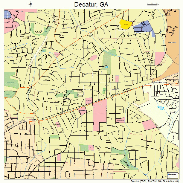 Decatur, GA street map