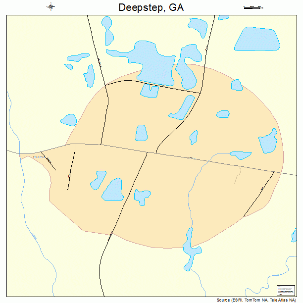 Deepstep, GA street map