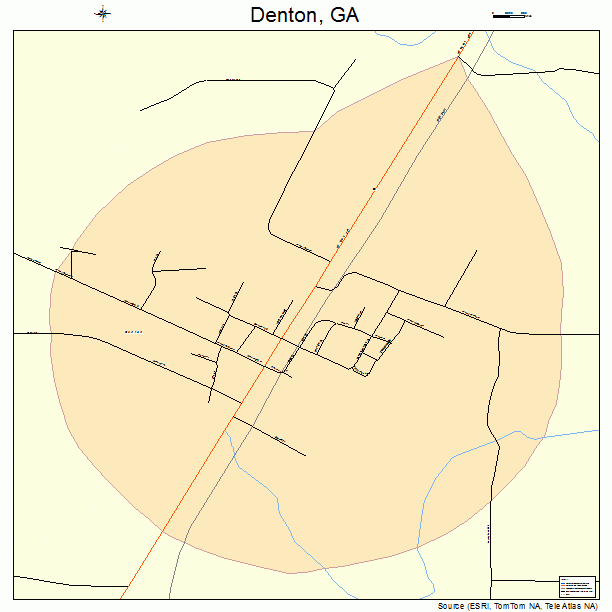 Denton, GA street map