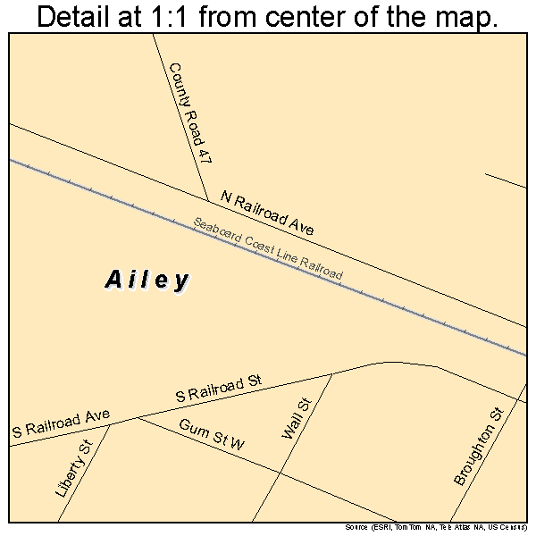 Ailey, Georgia road map detail