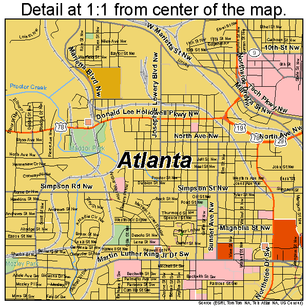 Map For Atlanta Ga 