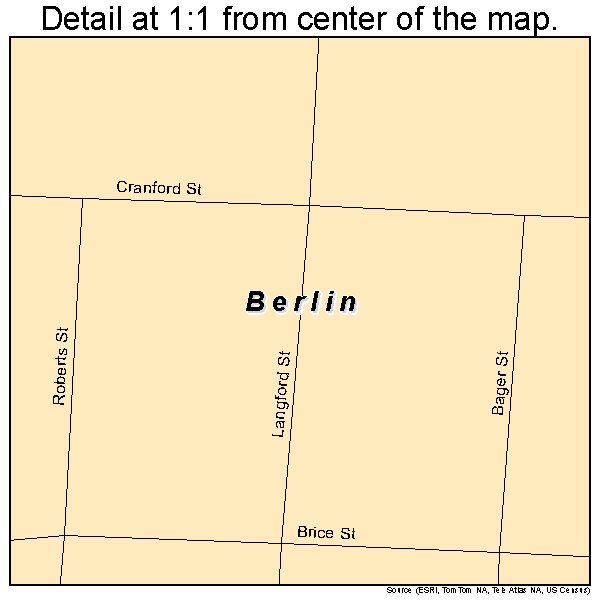 Berlin, Georgia road map detail