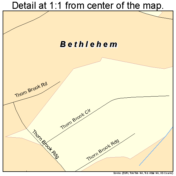 Bethlehem, Georgia road map detail