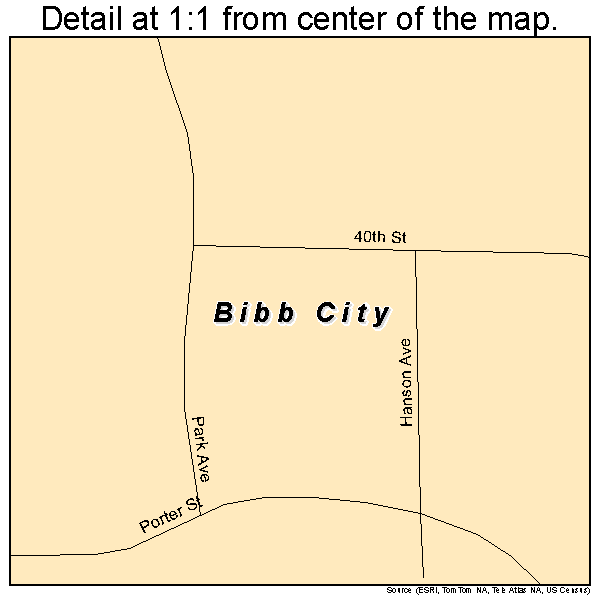 Bibb City, Georgia road map detail