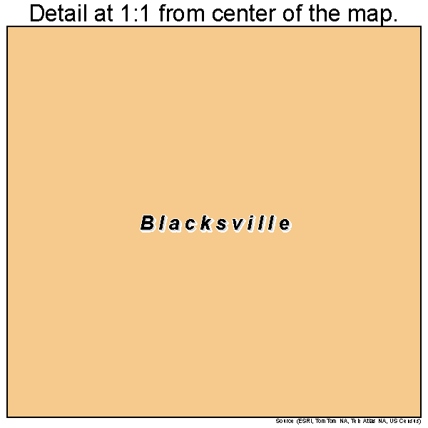 Blacksville, Georgia road map detail
