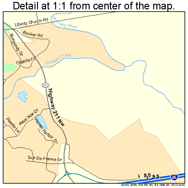 Braselton, Georgia road map detail