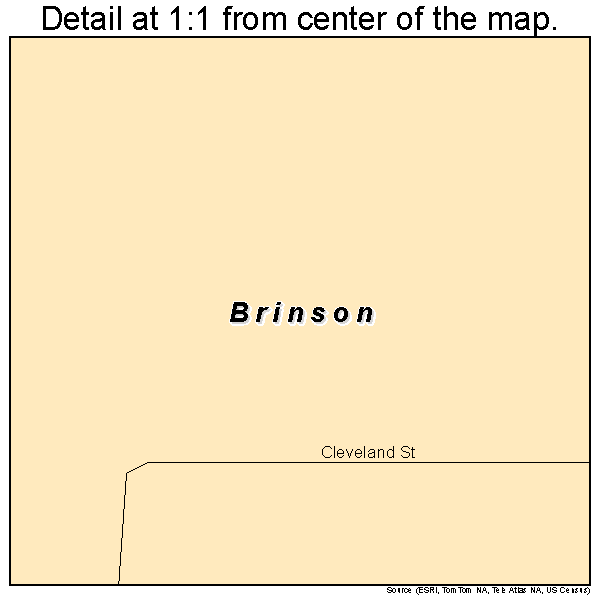 Brinson, Georgia road map detail