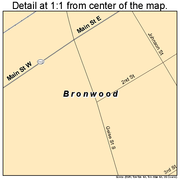 Bronwood, Georgia road map detail