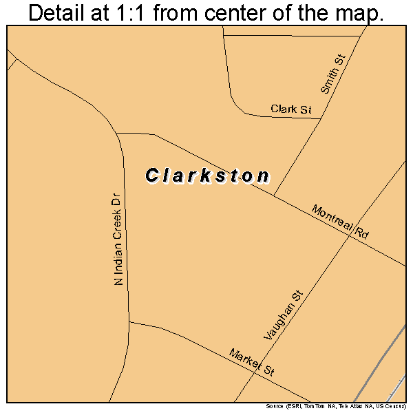 Clarkston, Georgia road map detail