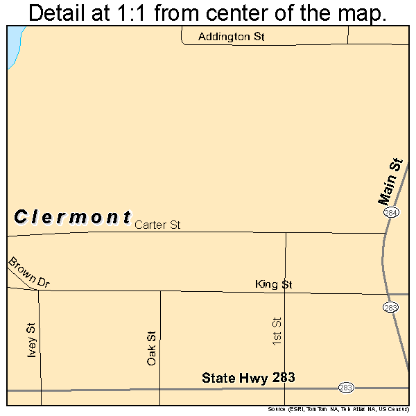 Clermont, Georgia road map detail