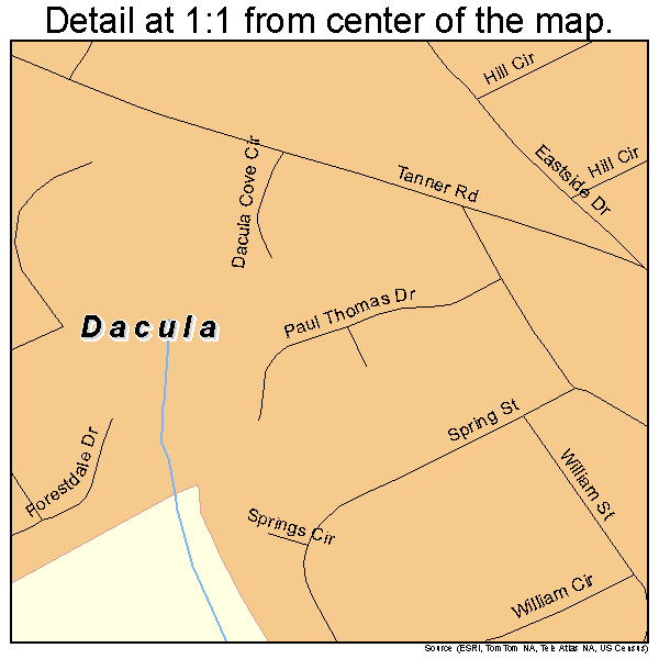 Dacula, Georgia road map detail
