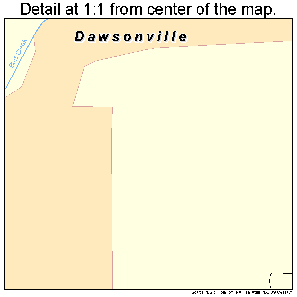 Dawsonville, Georgia road map detail