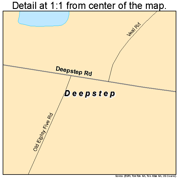 Deepstep, Georgia road map detail