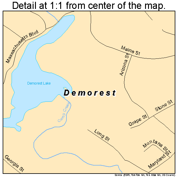 Demorest, Georgia road map detail
