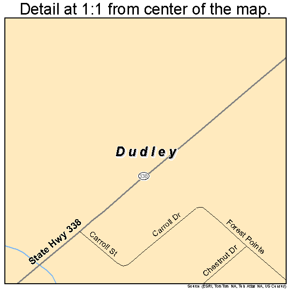 Dudley, Georgia road map detail