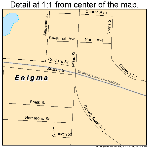 Enigma, Georgia road map detail