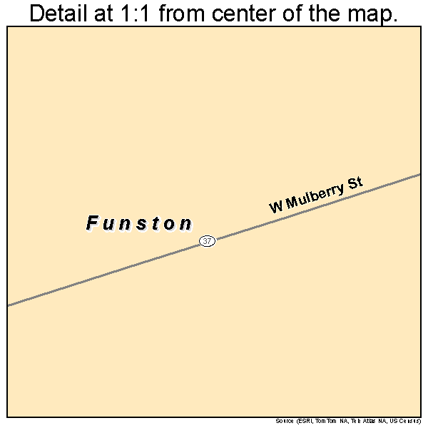 Funston, Georgia road map detail