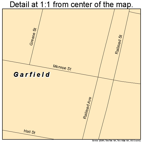 Garfield, Georgia road map detail