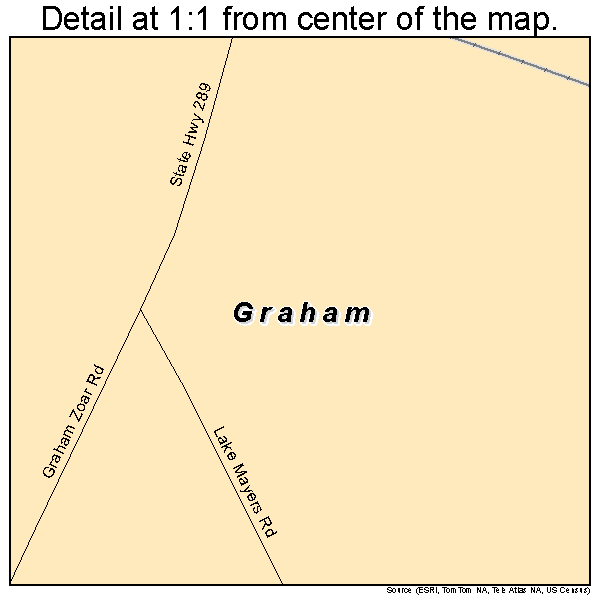 Graham, Georgia road map detail