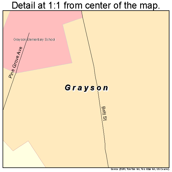 Grayson, Georgia road map detail