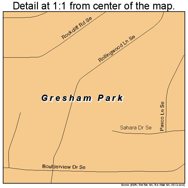 Gresham Park, Georgia road map detail