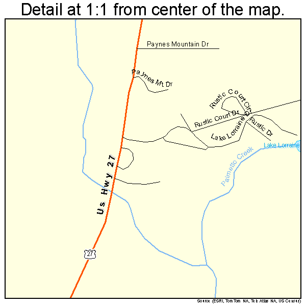 Hamilton, Georgia road map detail