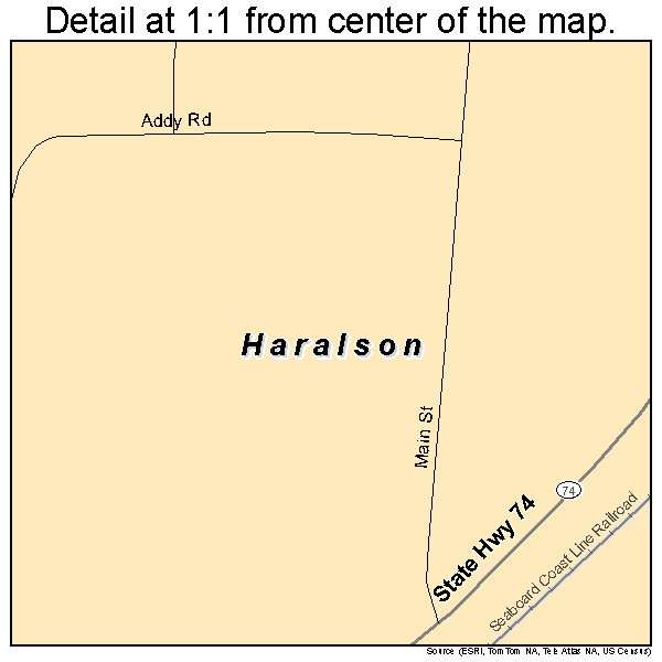 Haralson, Georgia road map detail