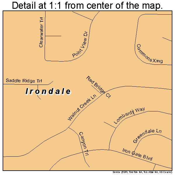 Irondale, Georgia road map detail