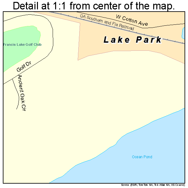 Lake Park, Georgia road map detail