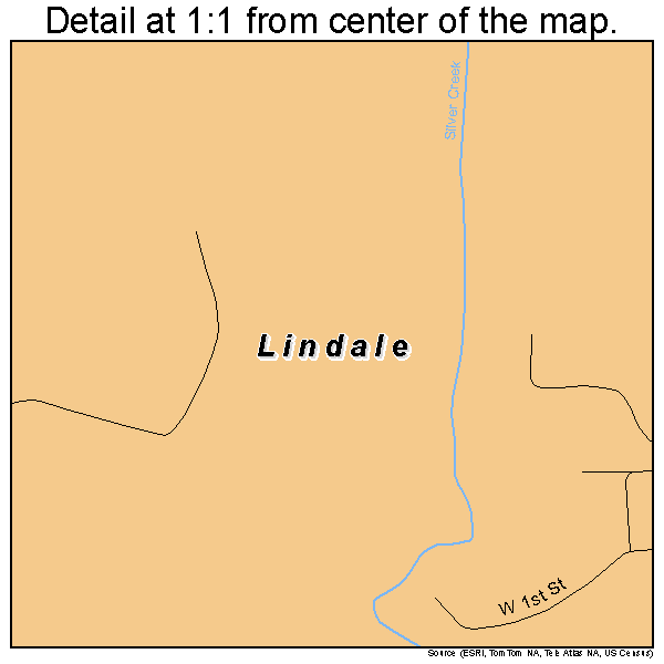 Lindale, Georgia road map detail