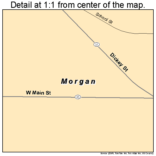 Morgan, Georgia road map detail