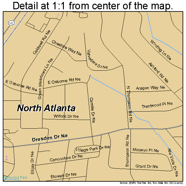 Map Of North Atlanta Ga 