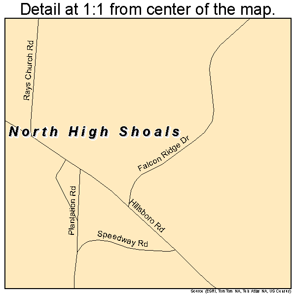 North High Shoals, Georgia road map detail
