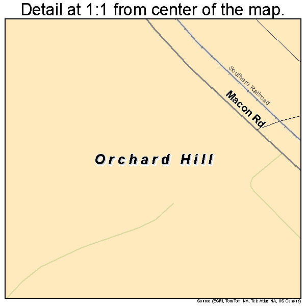 Orchard Hill, Georgia road map detail
