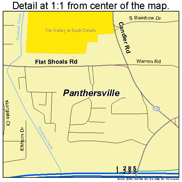 Panthersville, Georgia road map detail