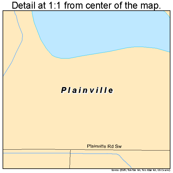 Plainville, Georgia road map detail