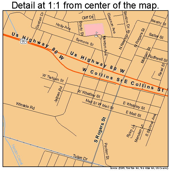 Pooler Georgia Street Map 1362104