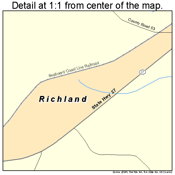 Richland, Georgia road map detail