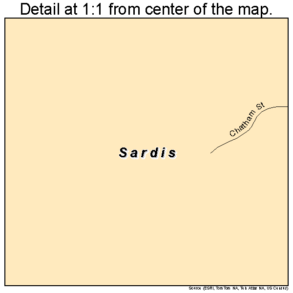 Sardis, Georgia road map detail