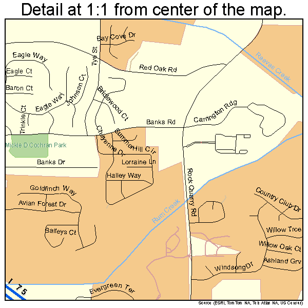 Stockbridge, Georgia road map detail