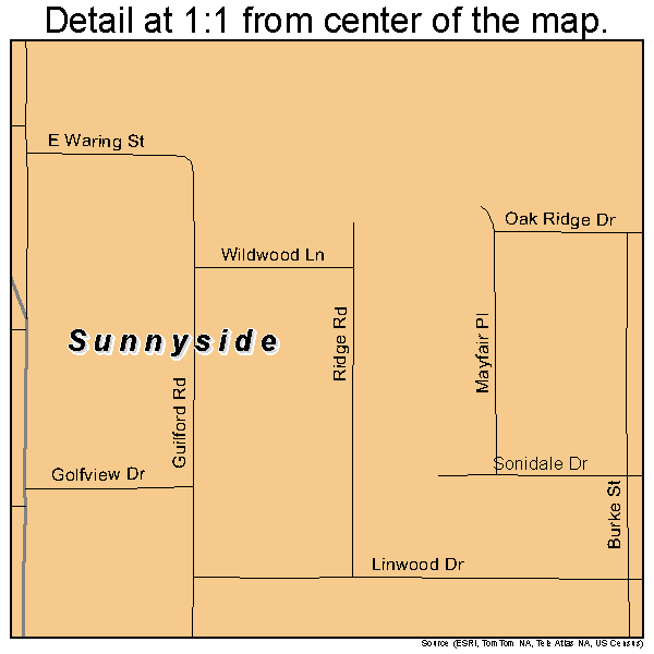 Sunnyside, Georgia road map detail