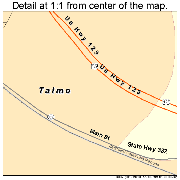 Talmo, Georgia road map detail
