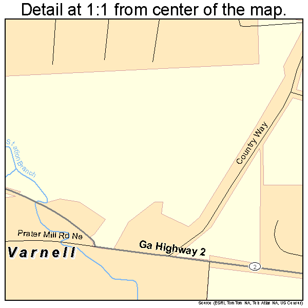 Varnell, Georgia road map detail