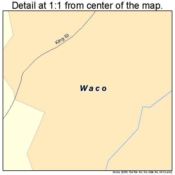 Waco, Georgia road map detail