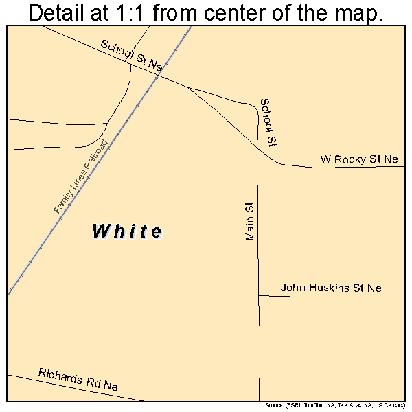White, Georgia road map detail